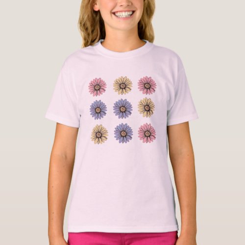 Rows of Flowers T_Shirt