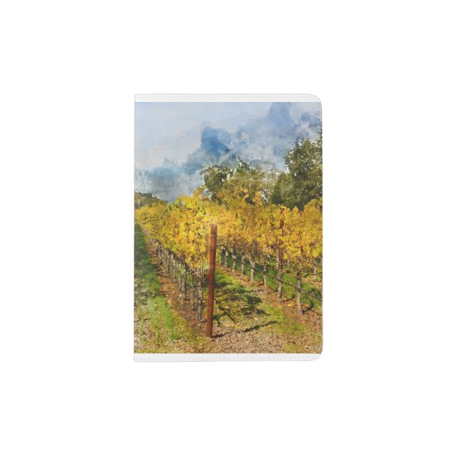 Rows of Grapevines in Napa Valley California Passport Holder (Front)