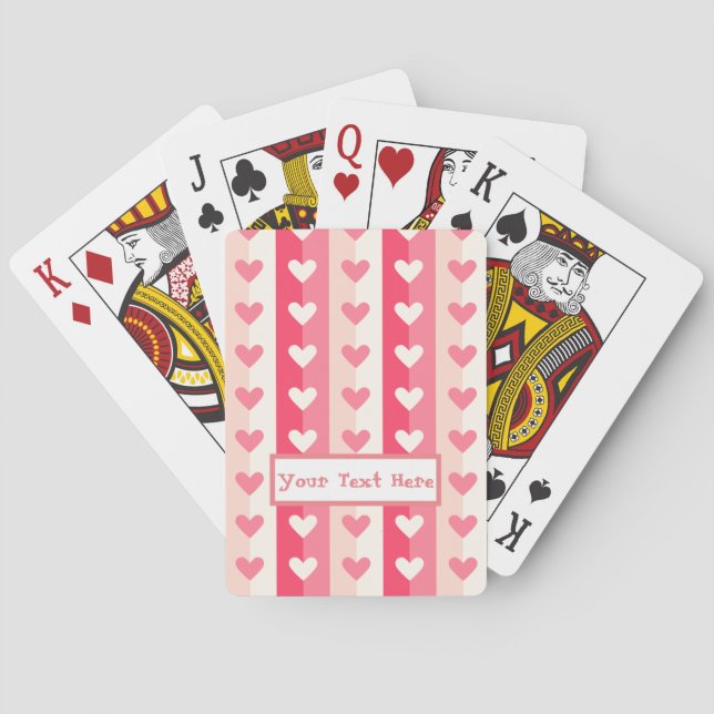 Rows of Hearts Poker Cards (Back)