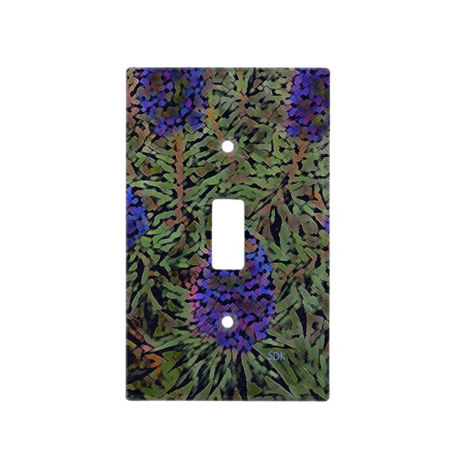 Rows of Lavender Light Switch Cover (Front)