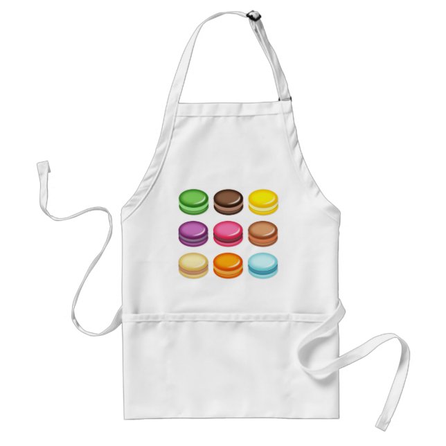 Rows of Macarons Adult Apron (Front)