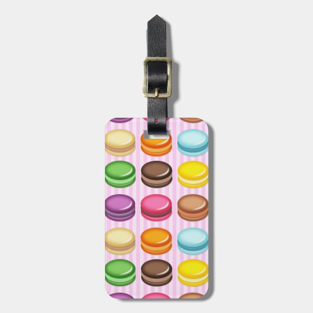 Rows of Macarons Luggage Tag (Front Vertical)