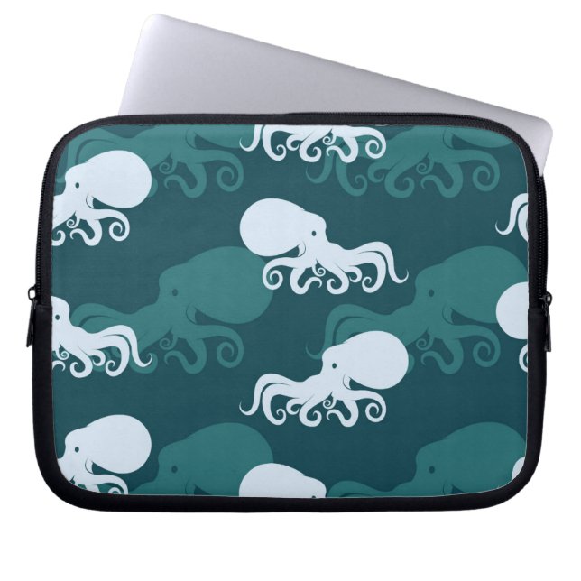 Rows Of Octopus Pattern Laptop Sleeve (Front)