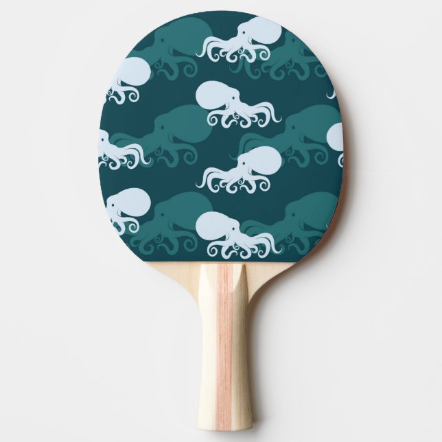Rows Of Octopus Pattern Ping Pong Paddle (Front)