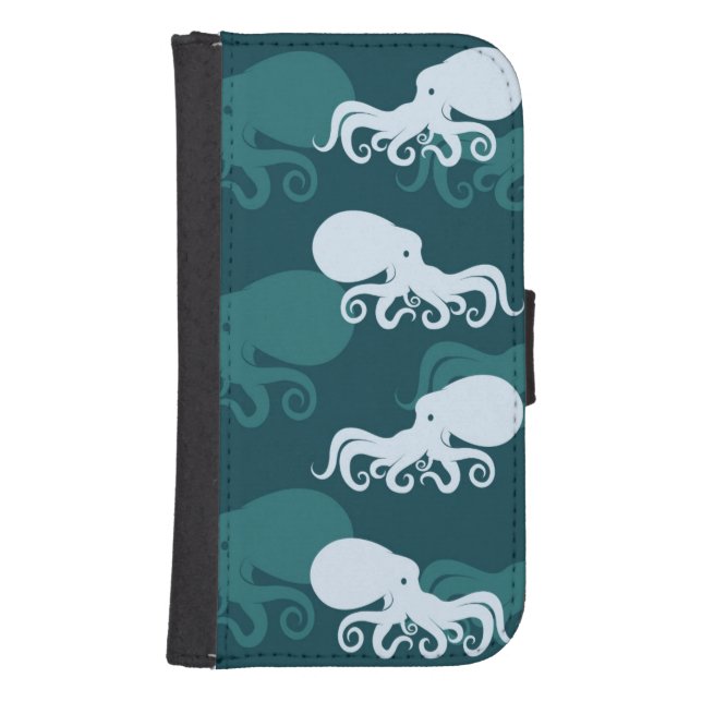 Rows Of Octopus Pattern Samsung Galaxy Wallet Case (Front)
