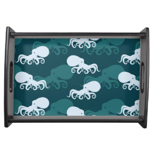 Rows Of Octopus Pattern Serving Tray