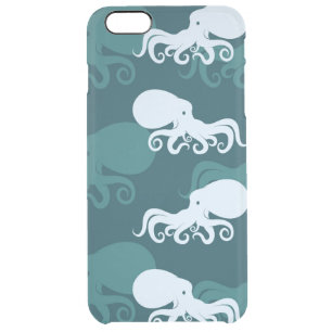 Rows Of Octopus Pattern Clear iPhone 6 Plus Case