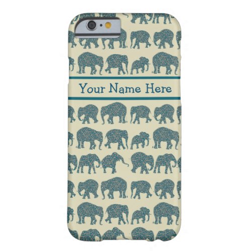 Rows of Paisley Elephants on Beige iPhone 6 Case