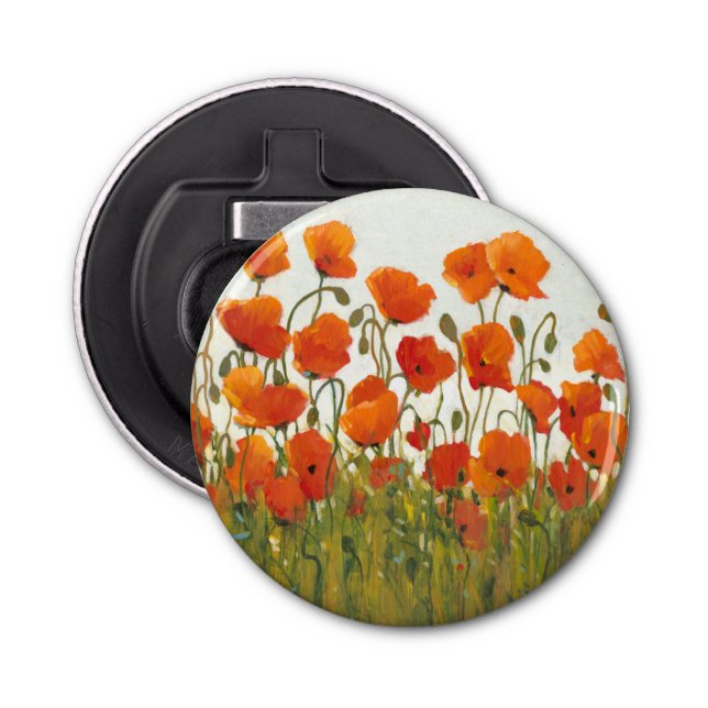 Rows of Poppies I Bottle Opener (Front)