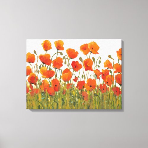 Rows of Poppies I Canvas Print