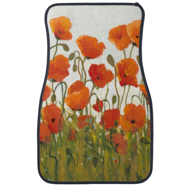 Rows of Poppies I Car Mat (Front)