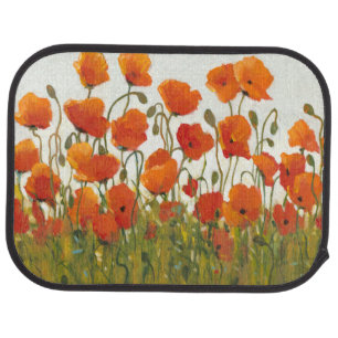 Rows of Poppies I Car Mat