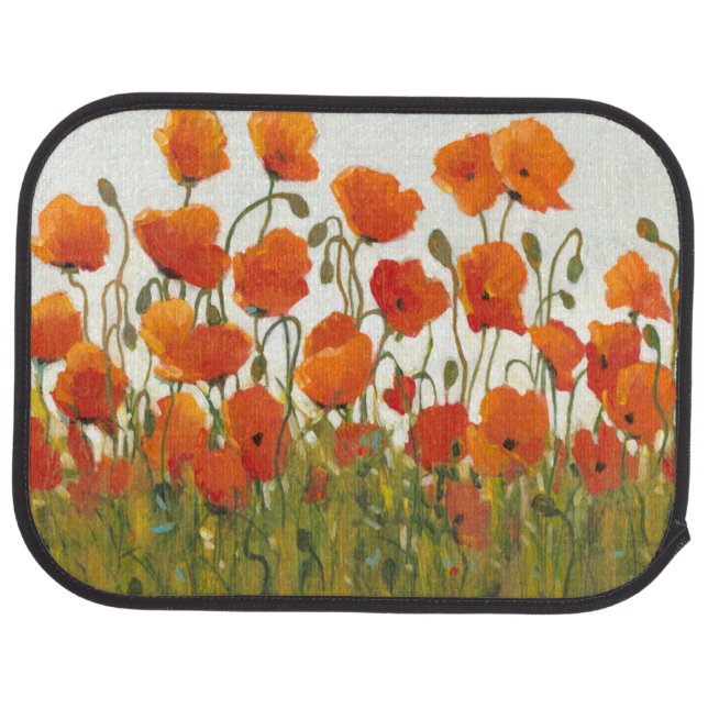 Rows of Poppies I Car Mat (Rear)