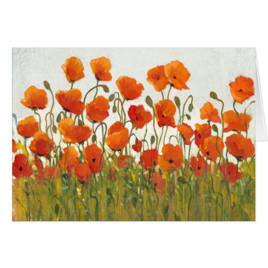 Rows of Poppies I Cards (Front Horizontal)