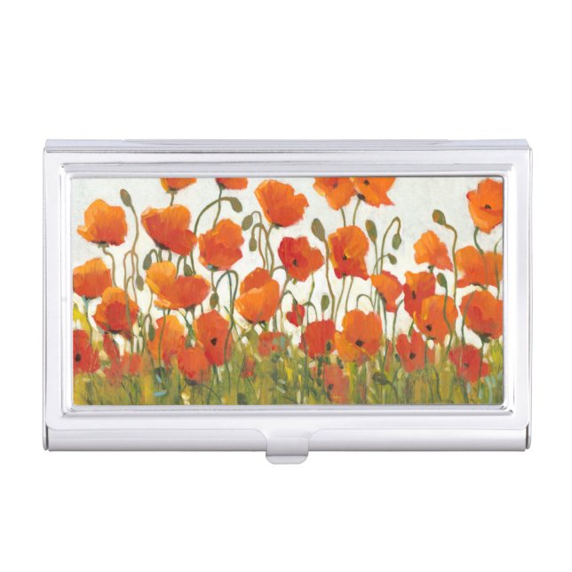 Rows of Poppies I Case For Business Cards (Front)