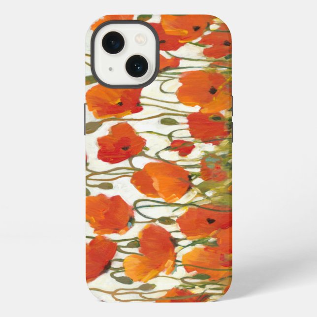 Rows of Poppies I Iphone Case (Back)