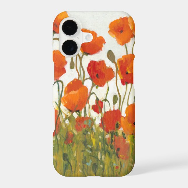 Rows of Poppies I Iphone Case (Back)