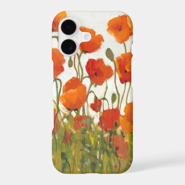 Rows of Poppies I Iphone Case (Back)