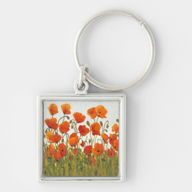 Rows of Poppies I Keychain (Front)