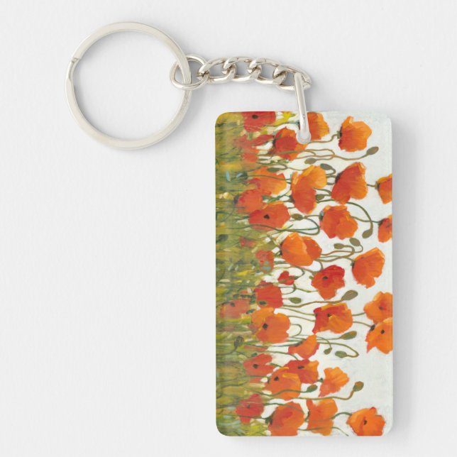 Rows of Poppies I Keychain (Front)