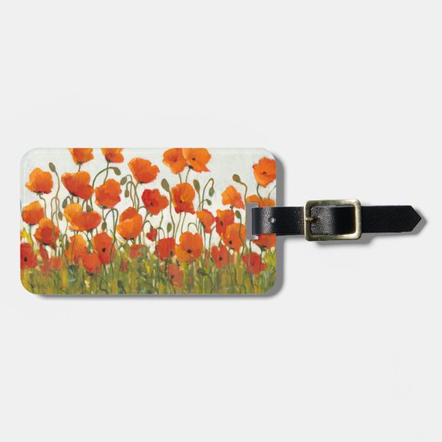 Rows of Poppies I Luggage Tag (Front Horizontal)