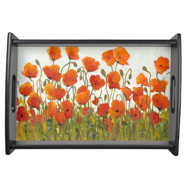 Rows of Poppies I Serving Tray (Front)