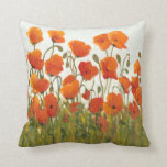 Rows of Poppies I Throw Pillow<br><div class="desc">Floral</div>
