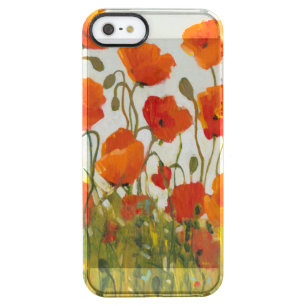 Rows of Poppies I Clear iPhone SE/5/5s Case