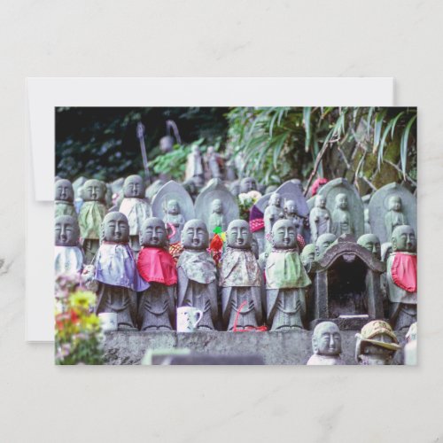 Rows of small Jizo monk statues with bibs _ Japan Invitation