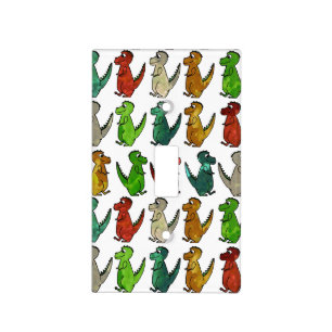 Rows of T-Rex Light Switch Cover