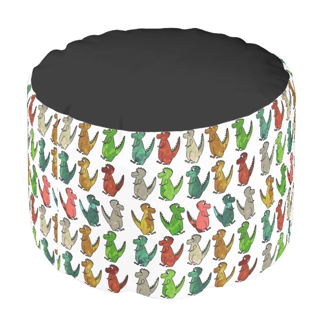 Rows of T-Rex Pouf (Angled Back)