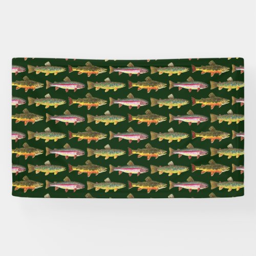 Rows of Trout Fly Fishing _ Fishermans Banner