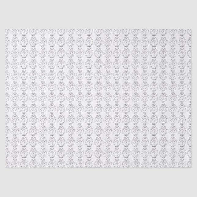 "Rows of whimsical sheep” Tissue Paper (Front)
