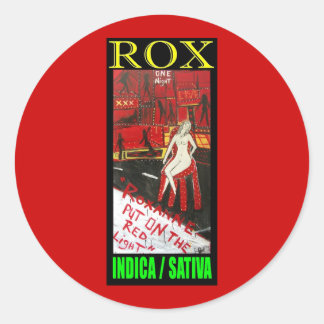 ROX INDICA SATIVA CLASSIC ROUND STICKER