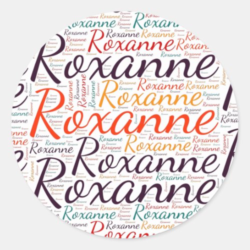 Roxanne Classic Round Sticker