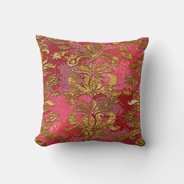 Roxanpheaz Chic Victorian Damask Throw Pillow (Front)