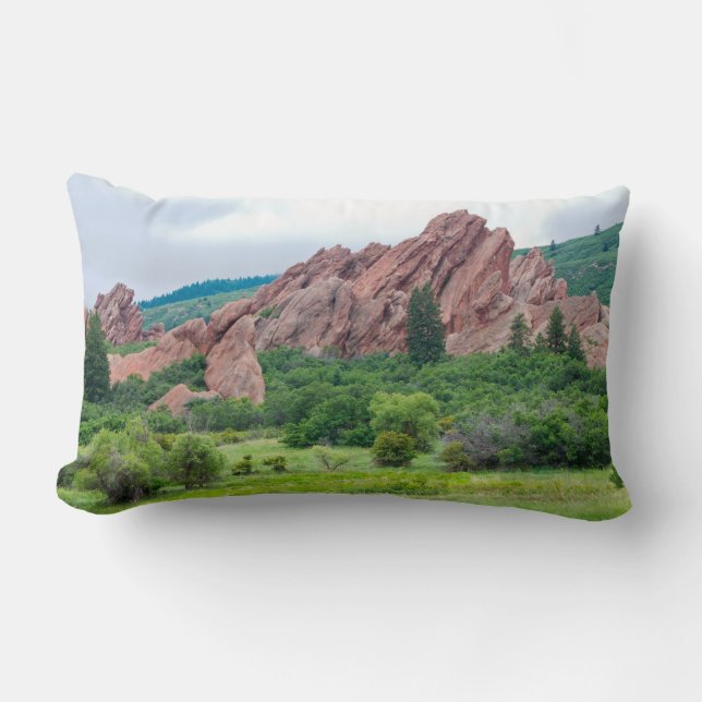 Roxborough Meadows Mountains and Spires Lumbar Pillow (Front)