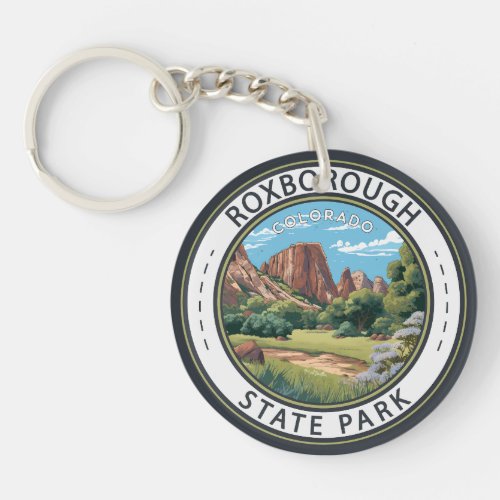 Roxborough State Park Colorado Badge Keychain