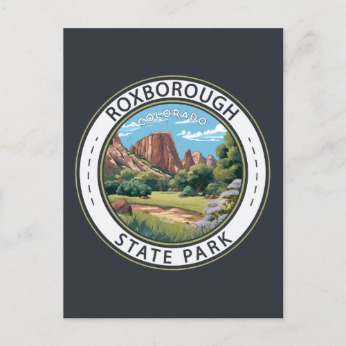 Roxborough State Park Colorado Badge Postcard