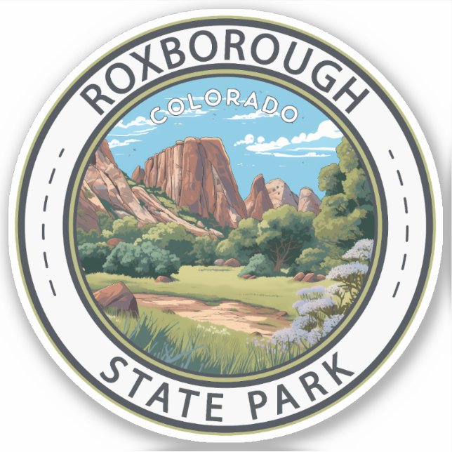 Roxborough State Park Colorado Badge Sticker (Front)