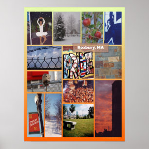 Roxbury, MA photo collage Poster