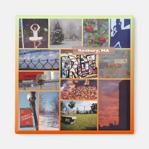 Roxbury, Massachusetts Photo Collage 9958 Magnet