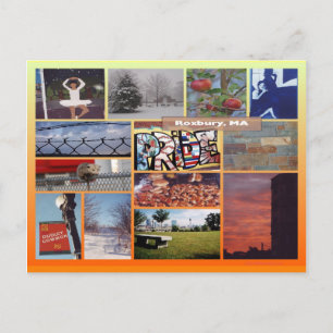 Roxbury, Massachusetts Photo Collage 9958 Postcard