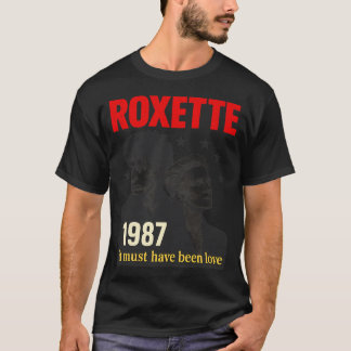 Roxette Vintage 80s Pop Rock Tribute Portrait Desi T-Shirt