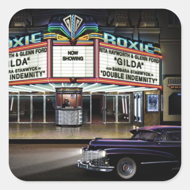 Roxie Picture Show Square Sticker (Front)