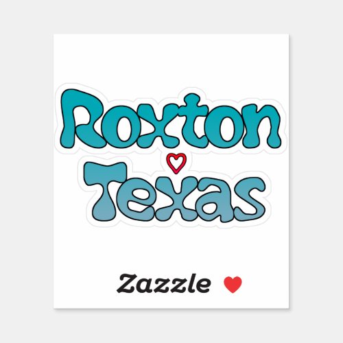 Roxton Texas Retro Sticker