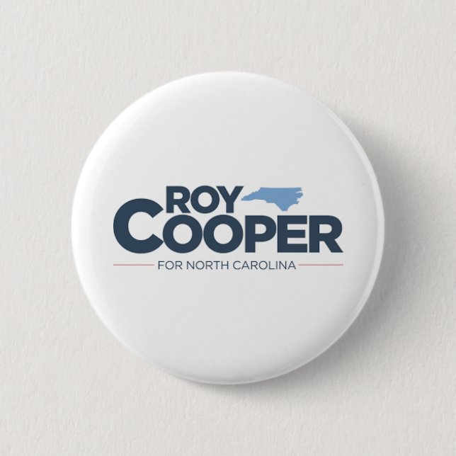 Roy Cooper for North Carolina Governor Button (Front)