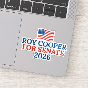 Roy Cooper for Senate 2026 Election Laptop Sticker