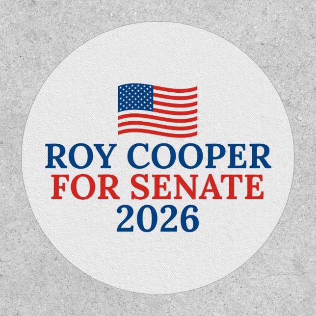 Roy Cooper for Senate 2026 Election Patch (Front)