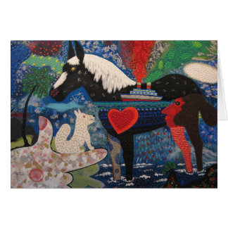 Roy De Forest A Coasting Horse 1976 Painting Cards